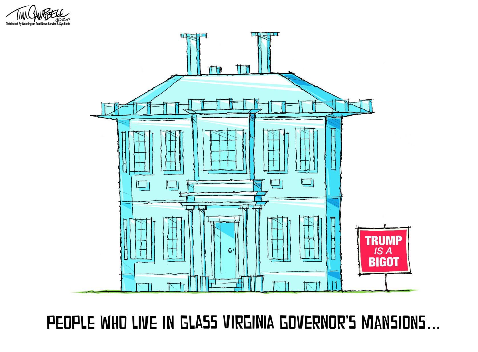 Tim Campbell cartoon